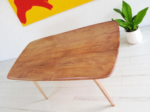 Mid Century Ercol Plank Vintage Dining Table Vintage Blonde 1960's