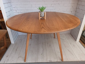 Vintage Ercol Drop Leaf Plank Dining Table Mid Century Elm Retro Stunning Condition Refurbished