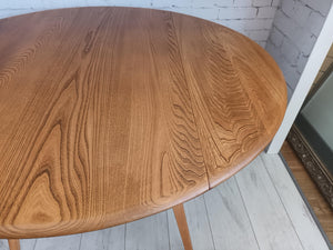 Vintage Ercol Drop Leaf Plank Dining Table Mid Century Elm Retro Stunning Condition Refurbished