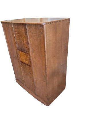 Vintage Ercol 469 Elm Writing Bureau Desk Drinks Cupboard | Mid Century Cocktail Cabinet