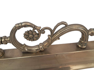 Antique Victorian Large Brass Fender Fireplace Decorative Art Nouveau Fire Surround