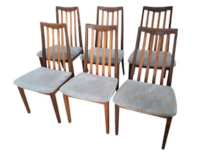G Plan Dining Chairs Fresco x 6 Retro Teak E Gomme Mid Century Seats