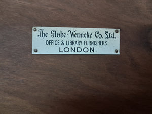 Antique Globe Wernicke Oak Three Stack Modular Bookcase Barrister c1899