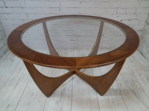 Mid Century Vintage G Plan Astro Round Teak Danish Style Coffee Table Retro