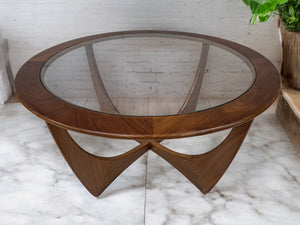 Mid Century Vintage G Plan Astro Round Teak Danish Style Coffee Table Retro