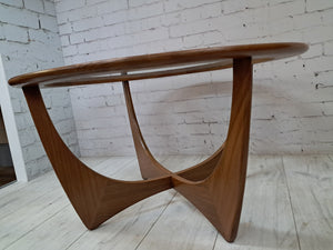 Mid Century Vintage G Plan Astro Round Teak Danish Style Coffee Table Retro