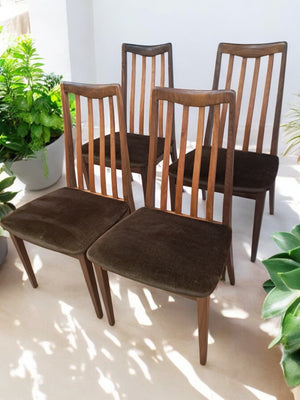 Mid Century Vintage G Plan Fresco Dining Chairs  x 4 Retro Teak E Gomme