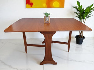 Vintage Mid Century G Plan Fresco Dining Table Drop Leaf Gate Leg Retro Teak Restored