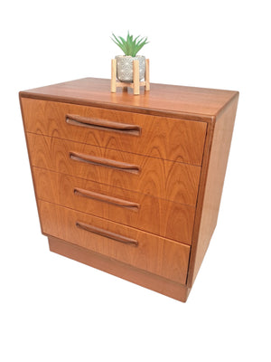 Mid Century G Plan Fresco Chest of Drawers Vintage Teak Danish Design Restored 1960