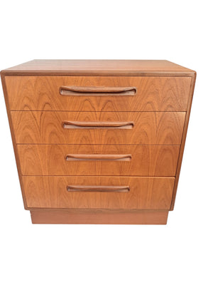 Mid Century G Plan Fresco Chest of Drawers Vintage Teak Danish Design Restored 1960