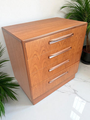 Mid Century G Plan Fresco Chest of Drawers Vintage Teak Danish Design Restored 1960