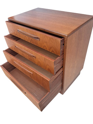 Mid Century G Plan Fresco Chest of Drawers Vintage Teak Danish Design Restored 1960