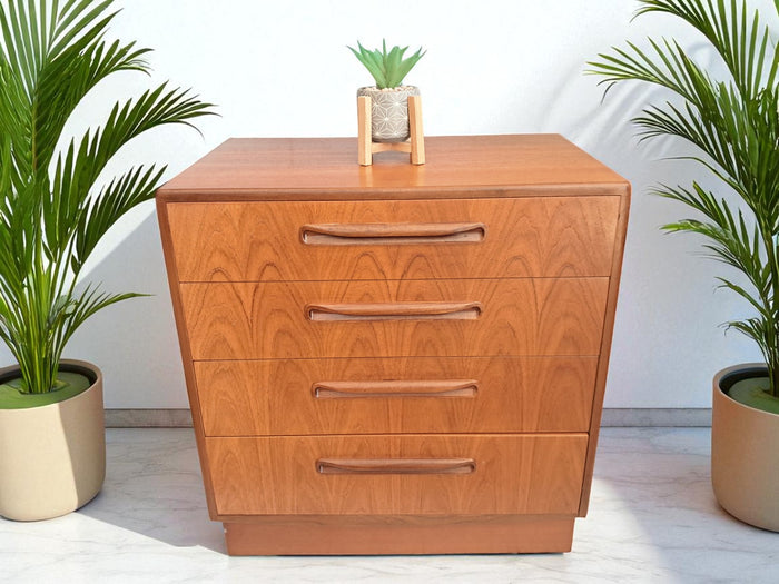 Mid Century G Plan Fresco Chest of Drawers Vintage Teak Danish Design Restored 1960