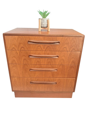 Mid Century G Plan Fresco Chest of Drawers Vintage Teak Danish Design Restored 1960