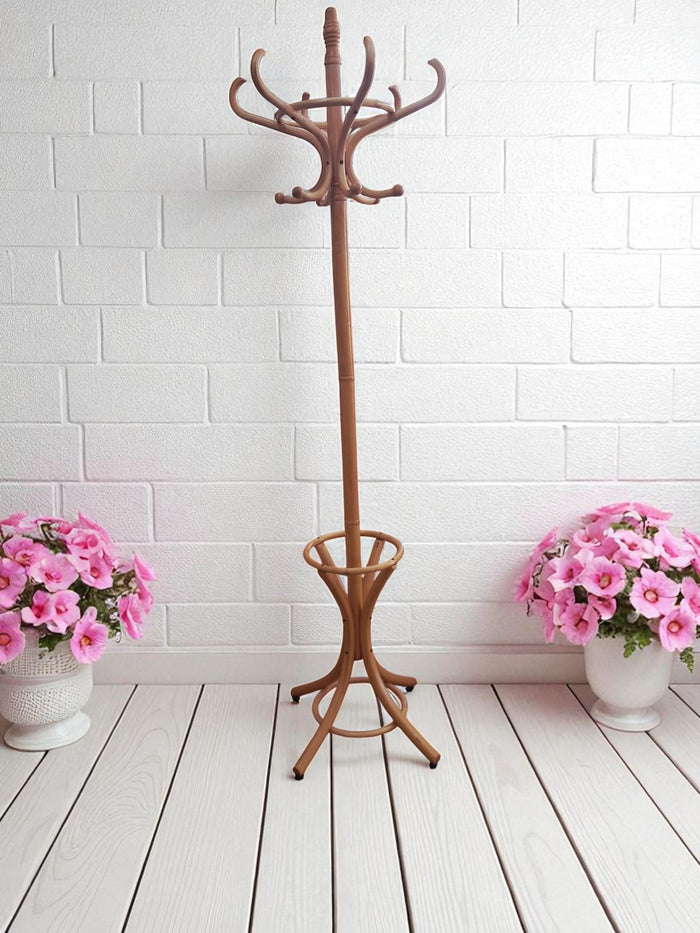 Vintage Bentwood Coat Stand / Hall Hat Stick Umbrella Stand Antique Thonet Style Beech 1980