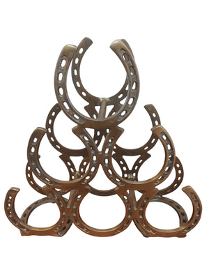 Vintage Horseshoe Wine Rack Brass Horseshoe 6 Bottle Wine Rack Retro 1980's