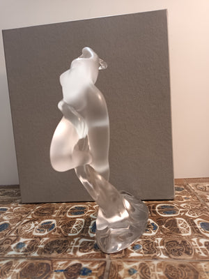 Lalique Acrobat Arms Up Female Nude Lady Figurine Statue Glass Boxed LARGE 2003 Vintage