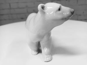 Vintage LLADRO POLAR BEAR 1970’s Porcelain Figurine #1207 Attentive Bear Gift Rare