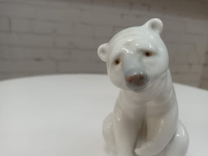 Vintage LLADRO POLAR BEAR 1970’s Porcelain Figurine #1208 Resting Bear Gift Rare