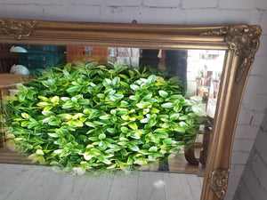 Antique Vintage Mirror X LARGE Gold Gilt Wooden Frame Louis XV Fireplace Over Mantle Mirror 1930's / 135CM