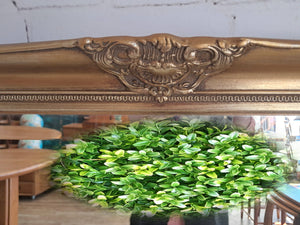 Antique Vintage Mirror X LARGE Gold Gilt Wooden Frame Louis XV Fireplace Over Mantle Mirror 1930's / 135CM