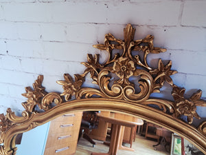 Antique Vintage Mirror LARGE Gold Gilt Frame Decorative Rococo Baroque Attewell 1960