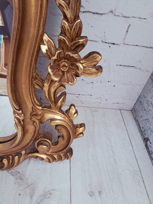 Antique Vintage Mirror LARGE Gold Gilt Frame Decorative Rococo Baroque Attewell 1960