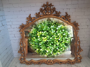 Antique Vintage Mirror LARGE Gold Gilt Frame Decorative Rococo Baroque Attewell 1960