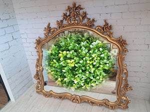 Antique Vintage Mirror LARGE Gold Gilt Frame Decorative Rococo Baroque Attewell 1960