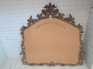 Antique Vintage Mirror LARGE Gold Gilt Frame Decorative Rococo Baroque Attewell 1960