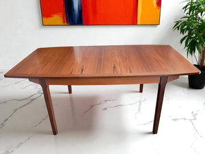 Mid Century Nathan Teak Dining Table Double Extending Seats 10 Restored Vintage 1970