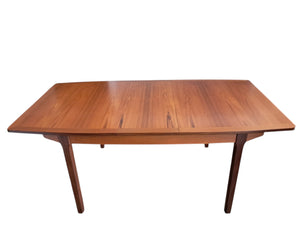 Mid Century Nathan Teak Dining Table Double Extending Seats 10 Restored Vintage 1970