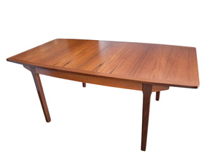 Mid Century Nathan Teak Dining Table Double Extending Seats 10 Restored Vintage 1970