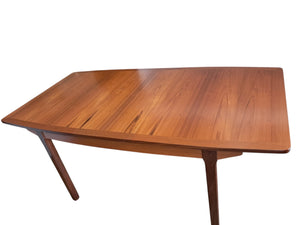 Mid Century Nathan Teak Dining Table Double Extending Seats 10 Restored Vintage 1970