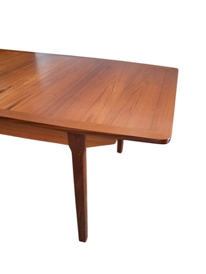 Mid Century Nathan Teak Dining Table Double Extending Seats 10 Restored Vintage 1970