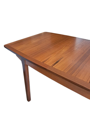 Mid Century Nathan Teak Dining Table Double Extending Seats 10 Restored Vintage 1970