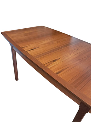 Mid Century Nathan Teak Dining Table Double Extending Seats 10 Restored Vintage 1970