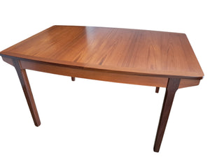 Mid Century Nathan Teak Dining Table Double Extending Seats 10 Restored Vintage 1970