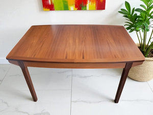 Mid Century Nathan Teak Dining Table Double Extending Seats 10 Restored Vintage 1970