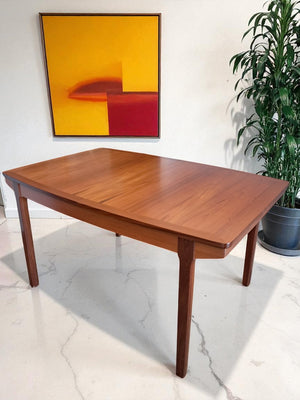 Mid Century Nathan Teak Dining Table Double Extending Seats 10 Restored Vintage 1970