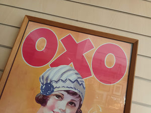 Vintage Oxo Original Poster Advertising Sign Print My School Lunch Framed 1960