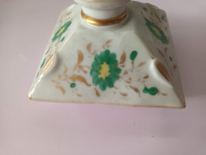 Antique Pair Perfume Bottles Porcelain Hand Painted French
