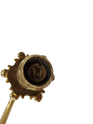 Antique Wall Sconce Light Candle Holder French Style Gold Rams Head Louis XV