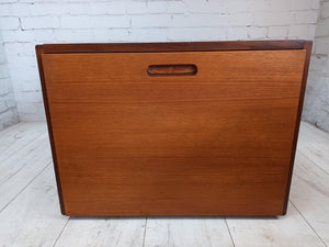 Vintage Record Cabinet Mid Century Modern Retro Vinyl Storage Unit Teak