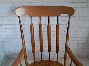 Vintage Rocking Chair Solid Beech Nursery Rocker Nursing Chair Country 1980