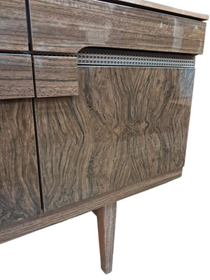 Vintage Mid Century Sideboard Cocktail Cabinet Drinks Wood Formica 1960 Beautility