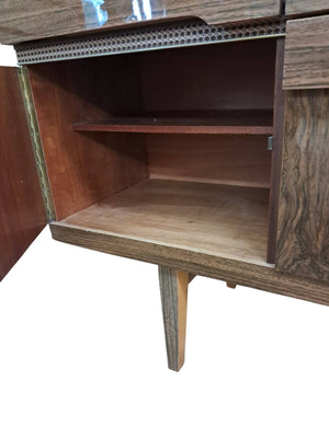 Vintage Mid Century Sideboard Cocktail Cabinet Drinks Wood Formica 1960 Beautility