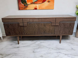 Vintage Mid Century Sideboard Cocktail Cabinet Drinks Wood Formica 1960 Beautility