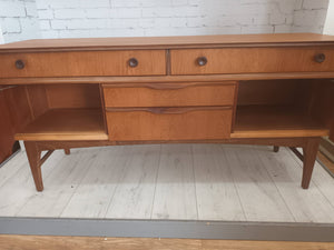 Vintage Mid Century Sideboard Stonehill Compact TV Unit Cabinet Retro Restored