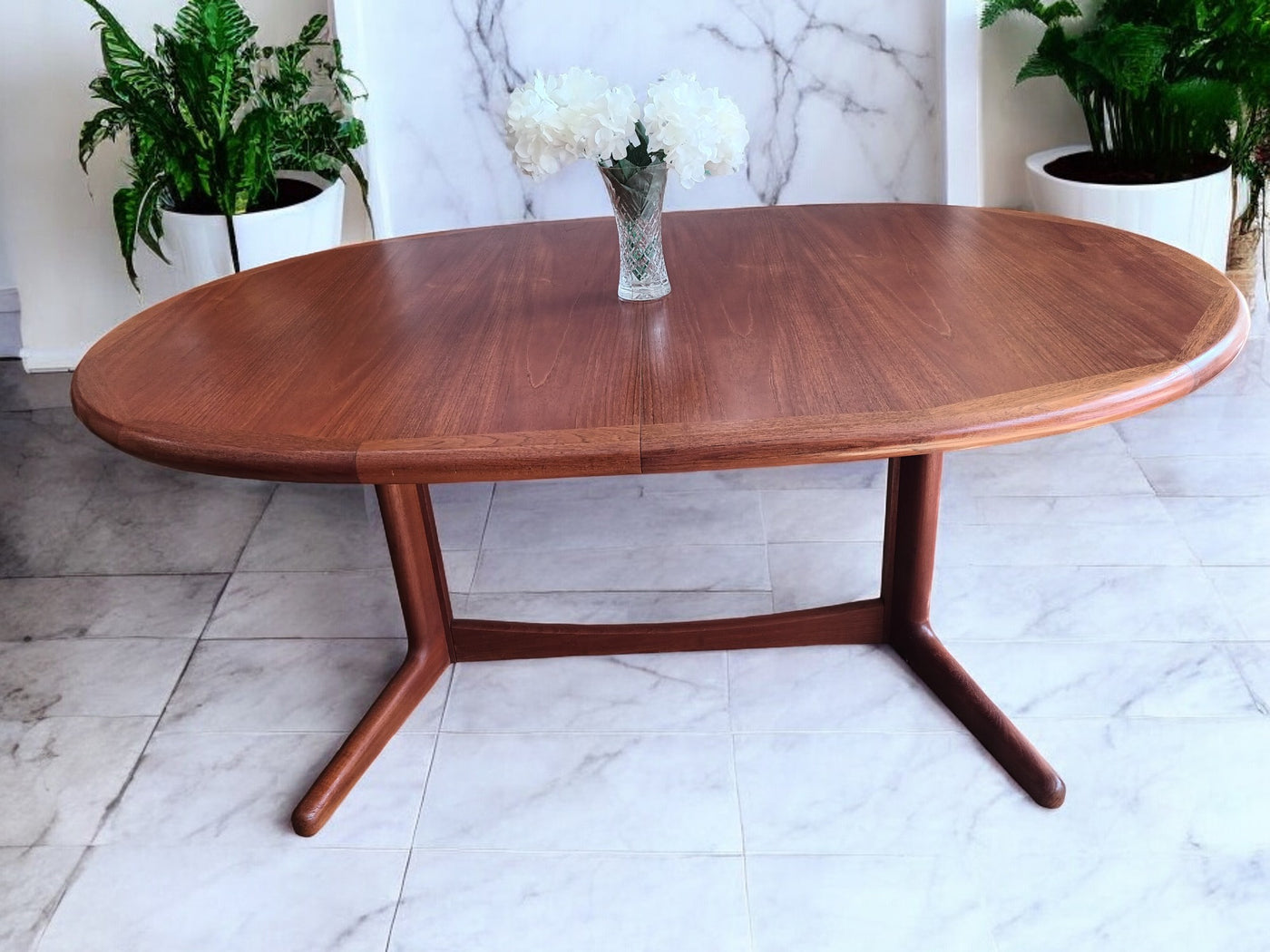 Mid Century Vintage Extending Dining Table Chairs Danish